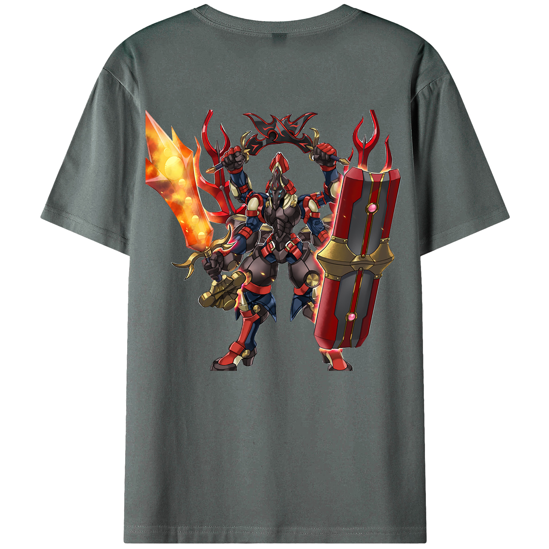 （画像用） 遊☆戯☆王 Yu-Gi-Oh! 綿100％半袖Tシャツ（背面プリント）